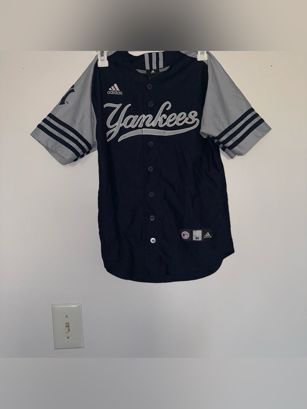 Adidas Navy and Gray Yankees Dereck Jeter Youth Baseball Jersey